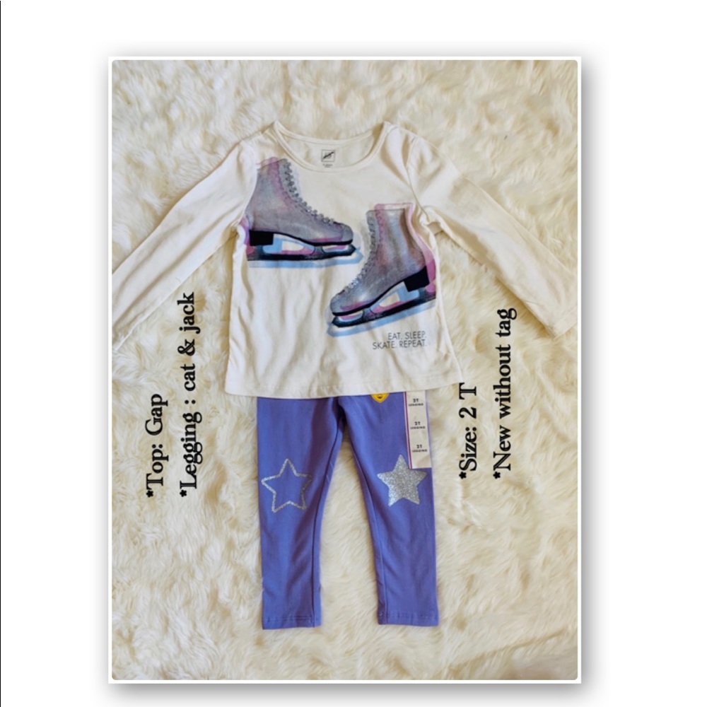 ⭐️baby girl Top & Legging size : 2 T